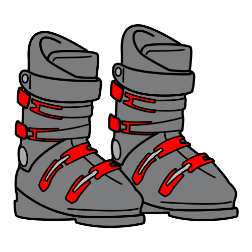 Pictograma de botas de esquí para niños con TEA