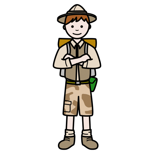 Pictograma de explorador para niños con autismo y TEA