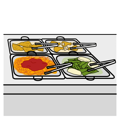 Pictograma de buffet libre para niños con TEA
