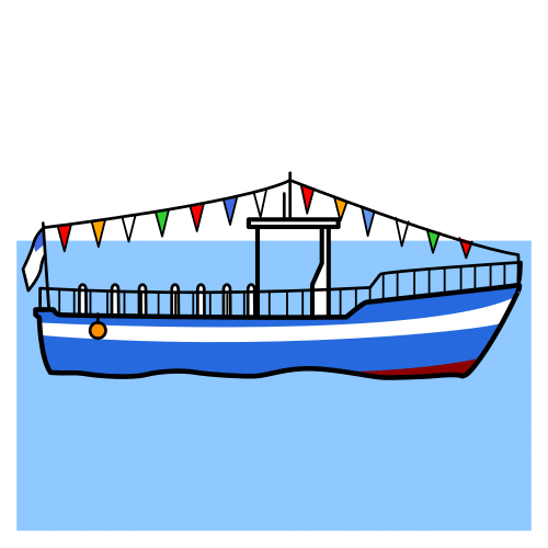 Pictograma de barco para niños con TEA