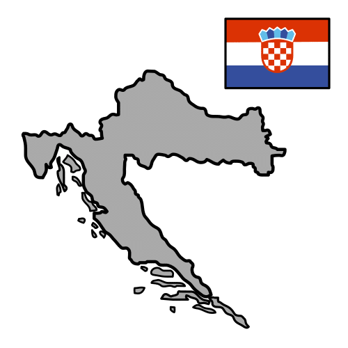 Pictograma de Croacia para niños con autismo y TEA