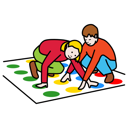 Pictograma de twister para niños con autismo y TEA