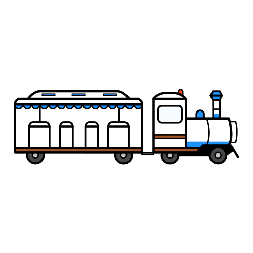 Pictograma de tren turístico para niños con TEA