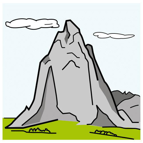 Pictograma de montaña para niños con TEA