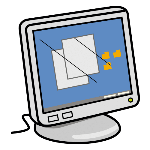 Pictograma de monitor para niños con autismo y TEA