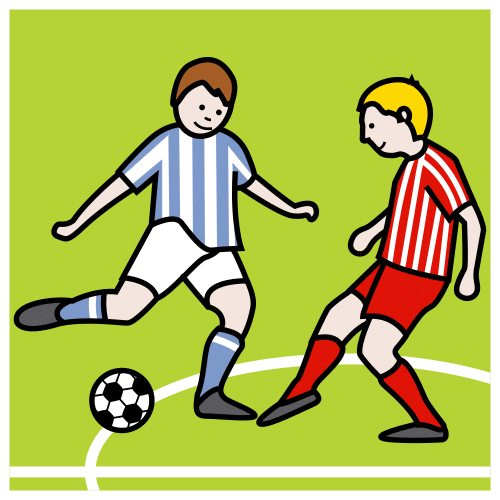 Pictograma de fútbol para niños con TEA