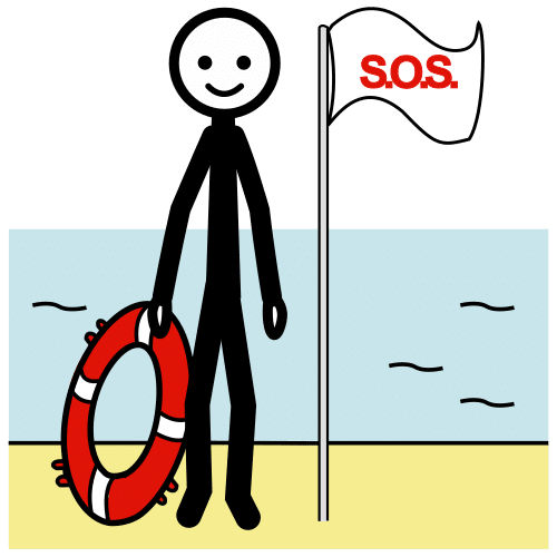 Pictograma de socorrista para niños con TEA