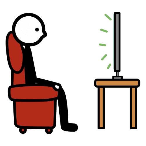 Pictograma de ver la televisión para niños con TEA