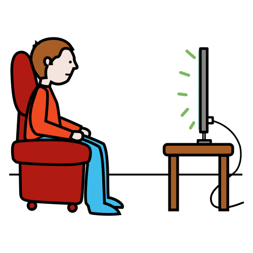 Pictograma de ver la televisión para niños con autismo y TEA