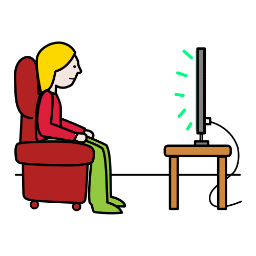 Pictograma de ver la televisión para niños con autismo y TEA