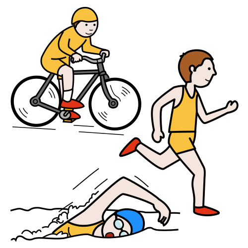 Pictograma de triatlón para niños con autismo y TEA