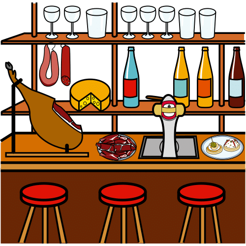 Pictograma de bar de tapas para niños con TEA