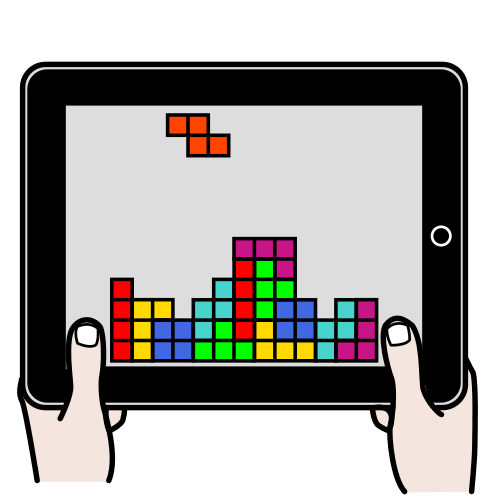 Pictograma de jugar con el tablet para niños con autismo y TEA