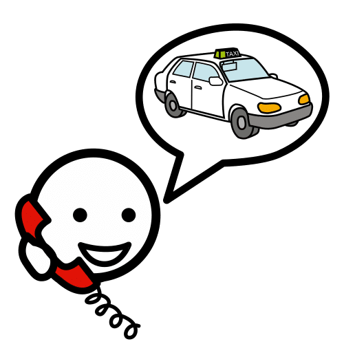 Pictograma de pedir un taxi para niños con autismo y TEA
