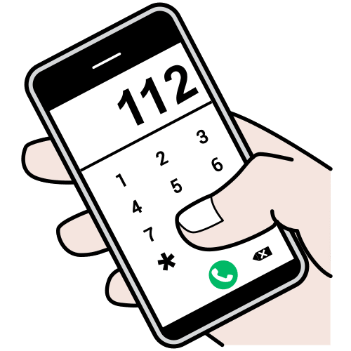 Pictograma de llamar al 112 para niños con TEA