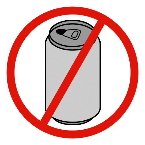 Pictograma de prohibido beber para niños con autismo y TEA