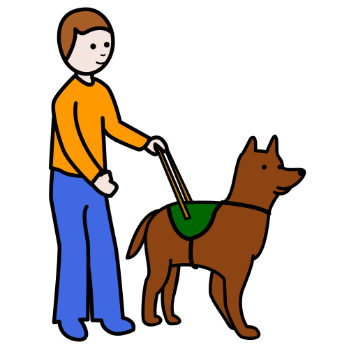 Pictograma de terapia asistida con animales para niños con autismo y TEA