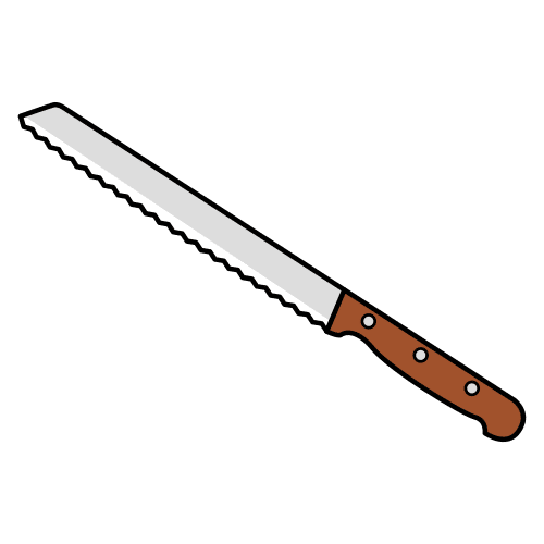 Pictograma de cuchillo de pan para niños con autismo y TEA