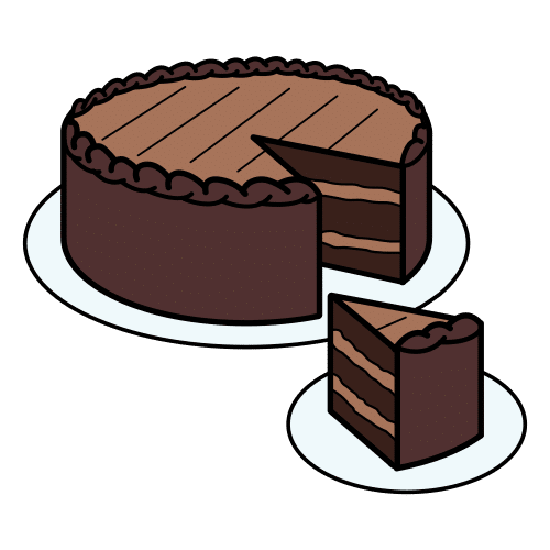 Pictograma de pastel de chocolate para niños con autismo y TEA