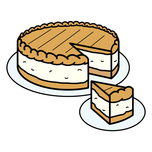 Pictograma de pastel de nata para niños con autismo y TEA