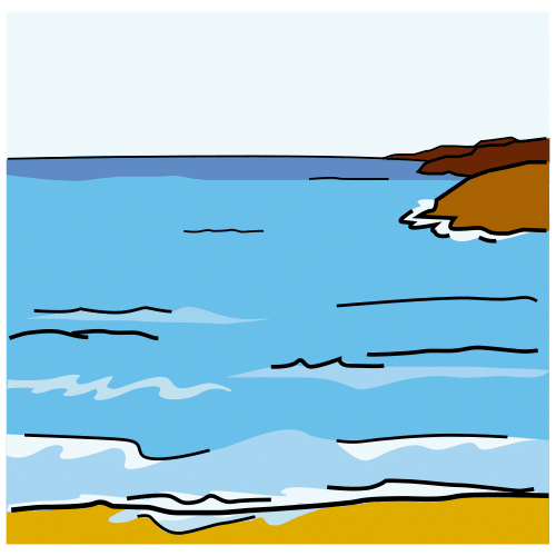 Pictograma de mar para niños con TEA