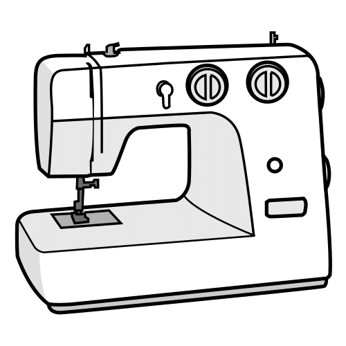 Pictograma de máquina de coser para niños con TEA