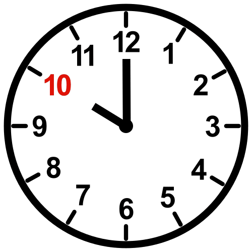 Pictograma de 10:00h para niños con autismo y TEA