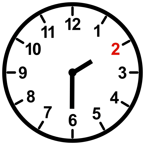 Pictograma de 2:30h para niños con autismo y TEA