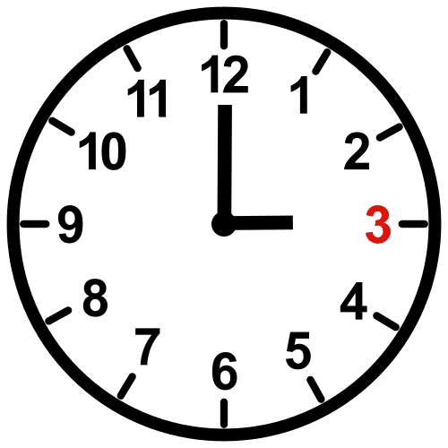 Pictograma de 3:00h para niños con autismo y TEA