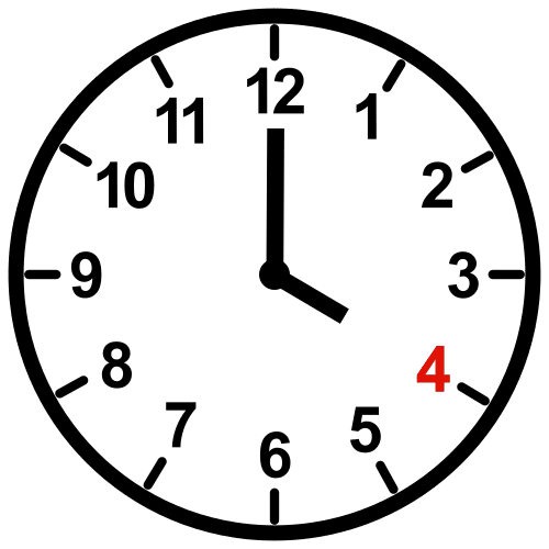 Pictograma de 4:00h para niños con autismo y TEA