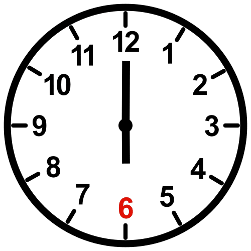 Pictograma de 6:00h para niños con autismo y TEA