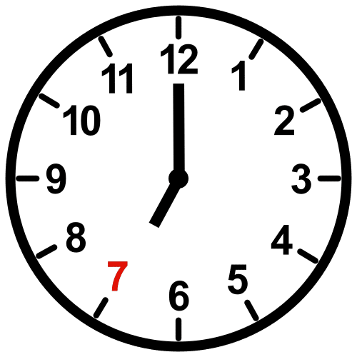 Pictograma de 7:00h para niños con autismo y TEA