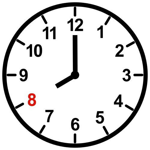 Pictograma de 8:00h para niños con autismo y TEA