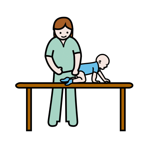 Pictograma de fisioterapia pediátrica para niños con TEA