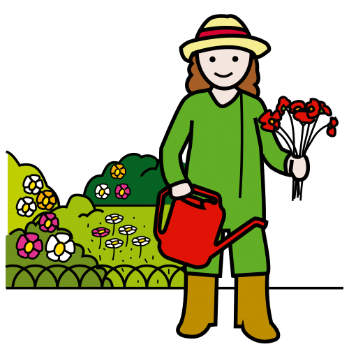 Pictograma de jardinera para niños con TEA