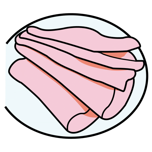 Pictograma de jamón para niños con TEA