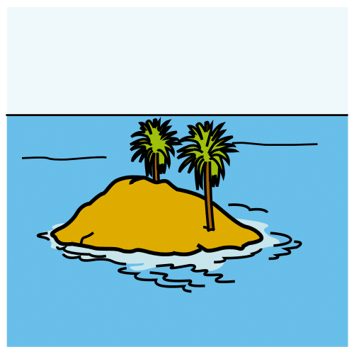 Pictograma de isla para niños con TEA