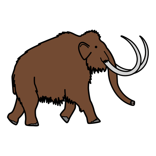 Pictograma de mamut para niños con autismo y TEA