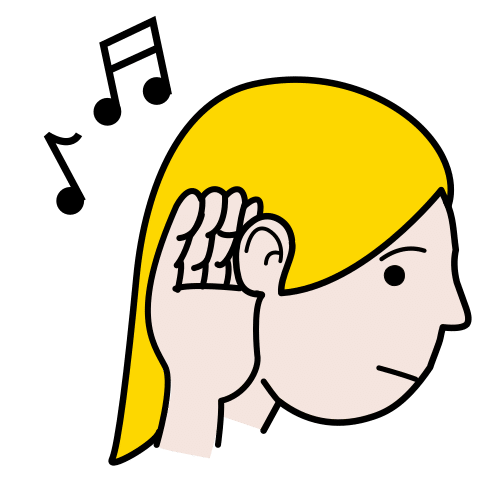 Pictograma de escuchar música para niños con TEA