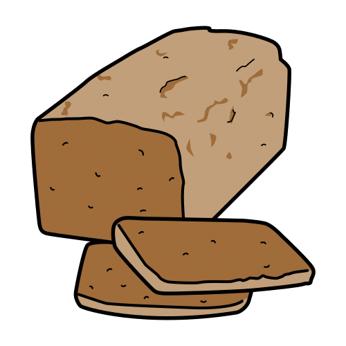 Pictograma de pan de centeno para niños con autismo y TEA