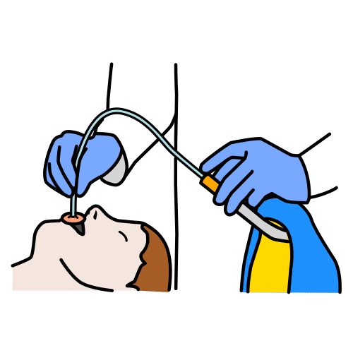 Pictograma de aspirar las flemas para niños con autismo y TEA