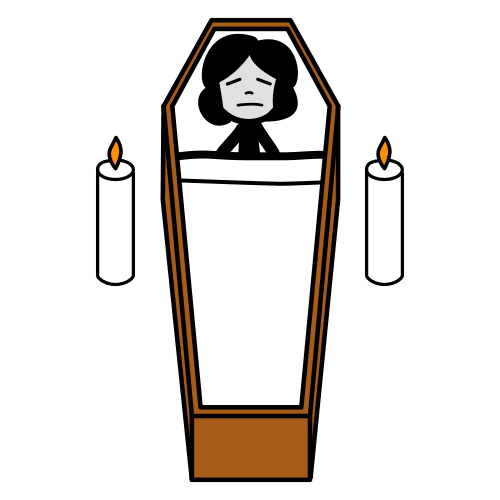 Pictograma de muerta para niños con autismo y TEA