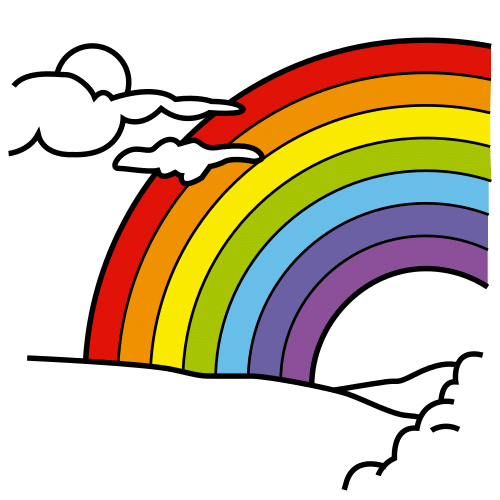 Pictograma de arco iris para niños con autismo y TEA