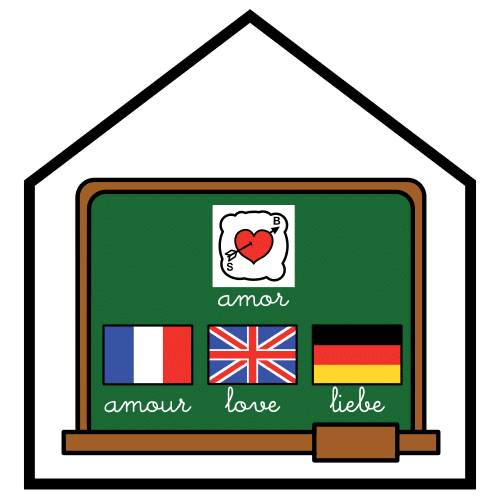 Pictograma de escuela oficial de idiomas para niños con TEA