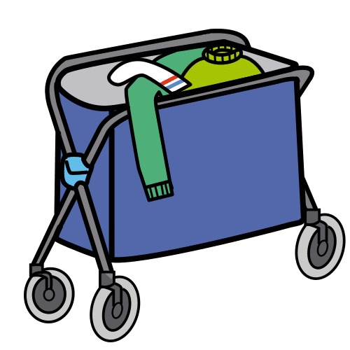 Pictograma de carro de ropa sucia para niños con TEA