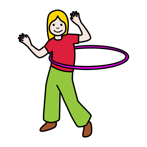 Pictograma de juego del hula hoop para niños con autismo y TEA