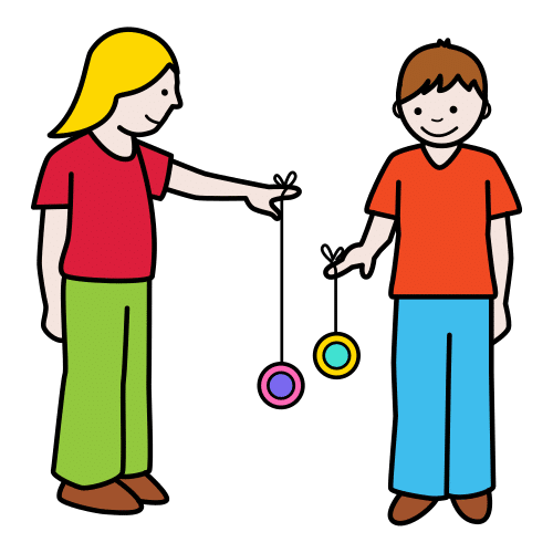 Pictograma de juego del yo-yo para niños con autismo y TEA