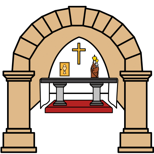 Pictograma de capilla para niños con TEA