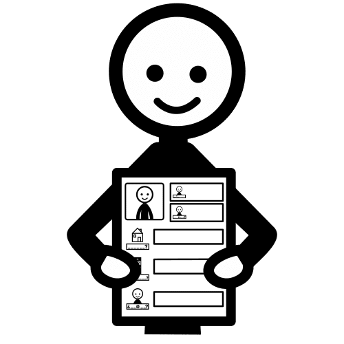 Pictograma de Datos personales para niños con TEA