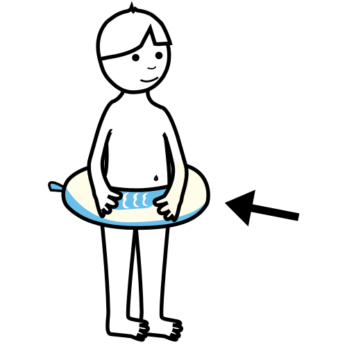 Pictograma de flotador para niños con autismo y TEA